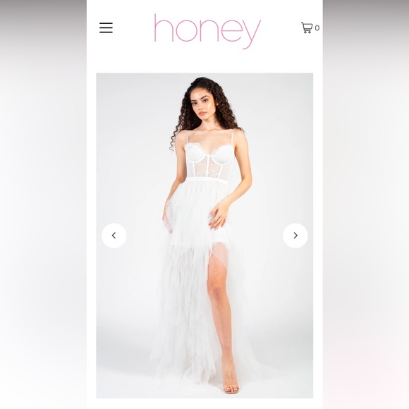 Kleinfeld Millie Tulle Lace Maxi Dress - Size S - Picture 4 of 9